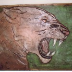 lioness wall ornament