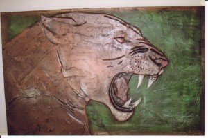 lioness wall ornament